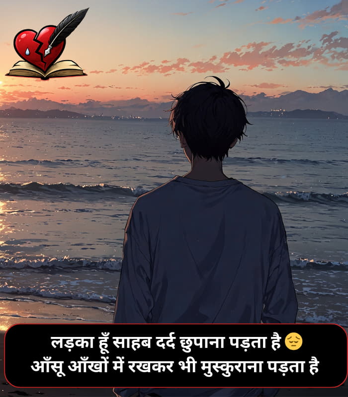 Sad Shayari😭 Life 2 Line Boy